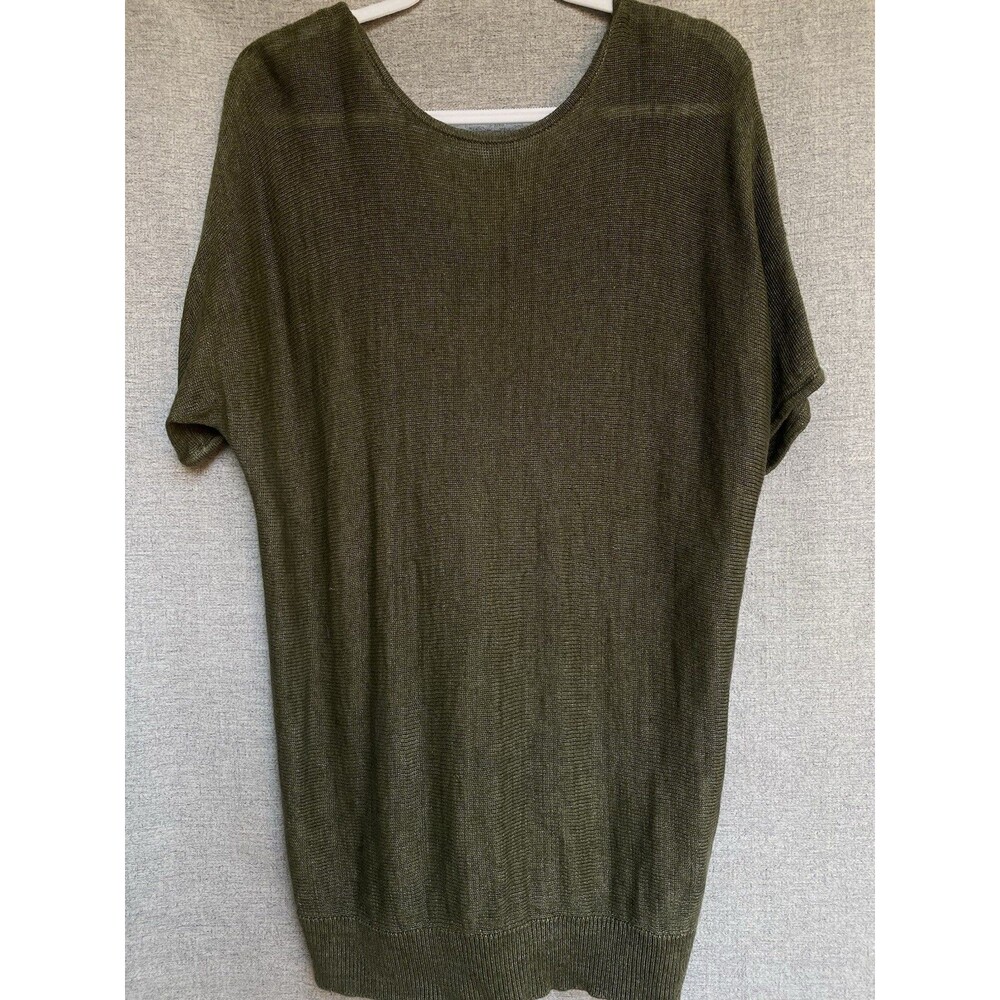 Talbots Olive Green V‑Neck Lightweight Knit Sweater - Picture 2 of 11